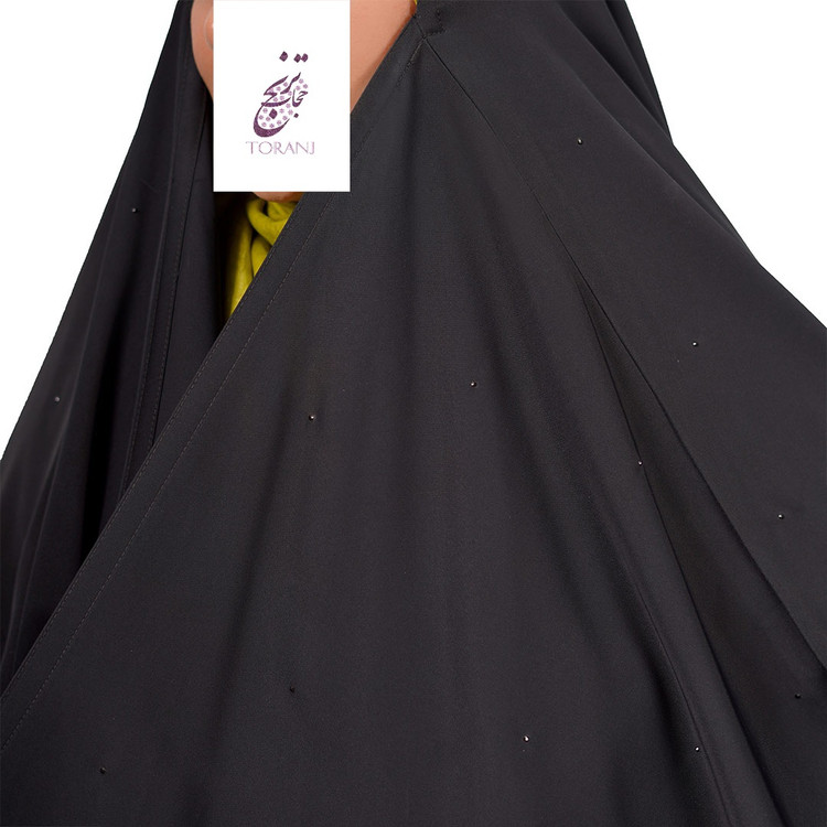چادر مشکی عربی جده نگین بارانی کرپ تایتانیک